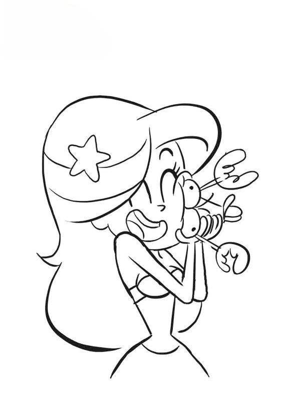 Kids-n-fun | Kleurplaat Zig en Sharko Marina Bernie